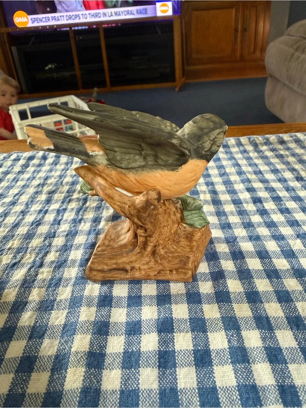 Vintage Porcelain Bird Figurine: Rare Collectible Sculpture for Home Decor